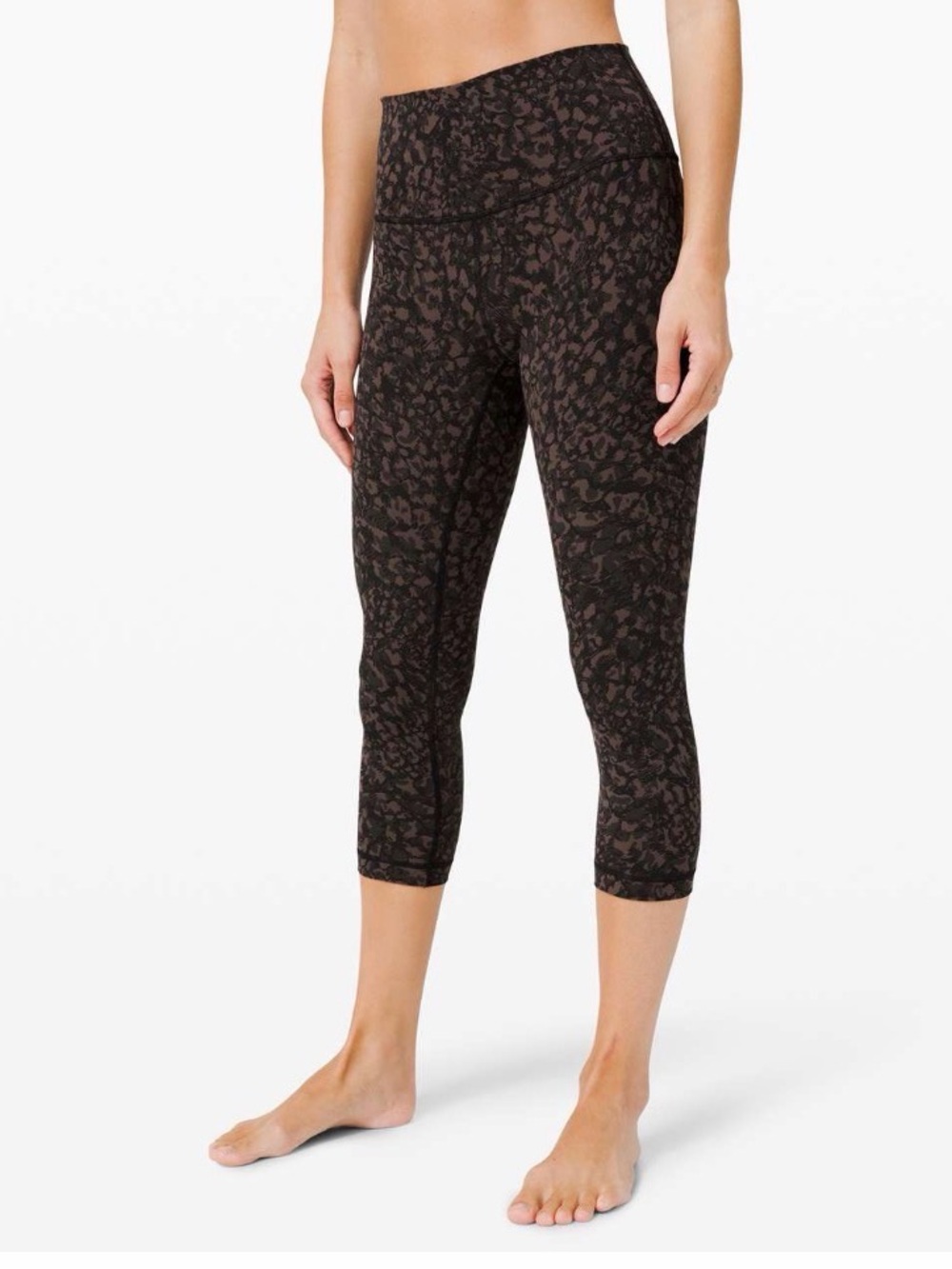 Lululemon Wunder under crop High-Waist wild thing camo brown earth multi 6